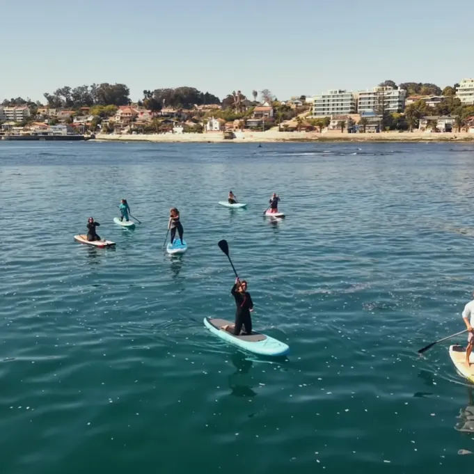 Salida de paddle surf en la bahía de Algarrobo